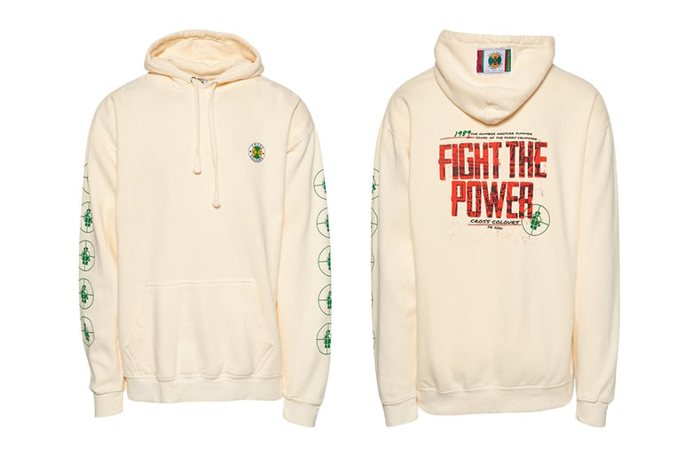 Image of Cross Colours x Public Enemy - Fight The Power Hoodie - Cream