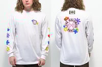 Image 1 of Cross Colours - Live Colorful Lives White Long Sleeve T-Shirt