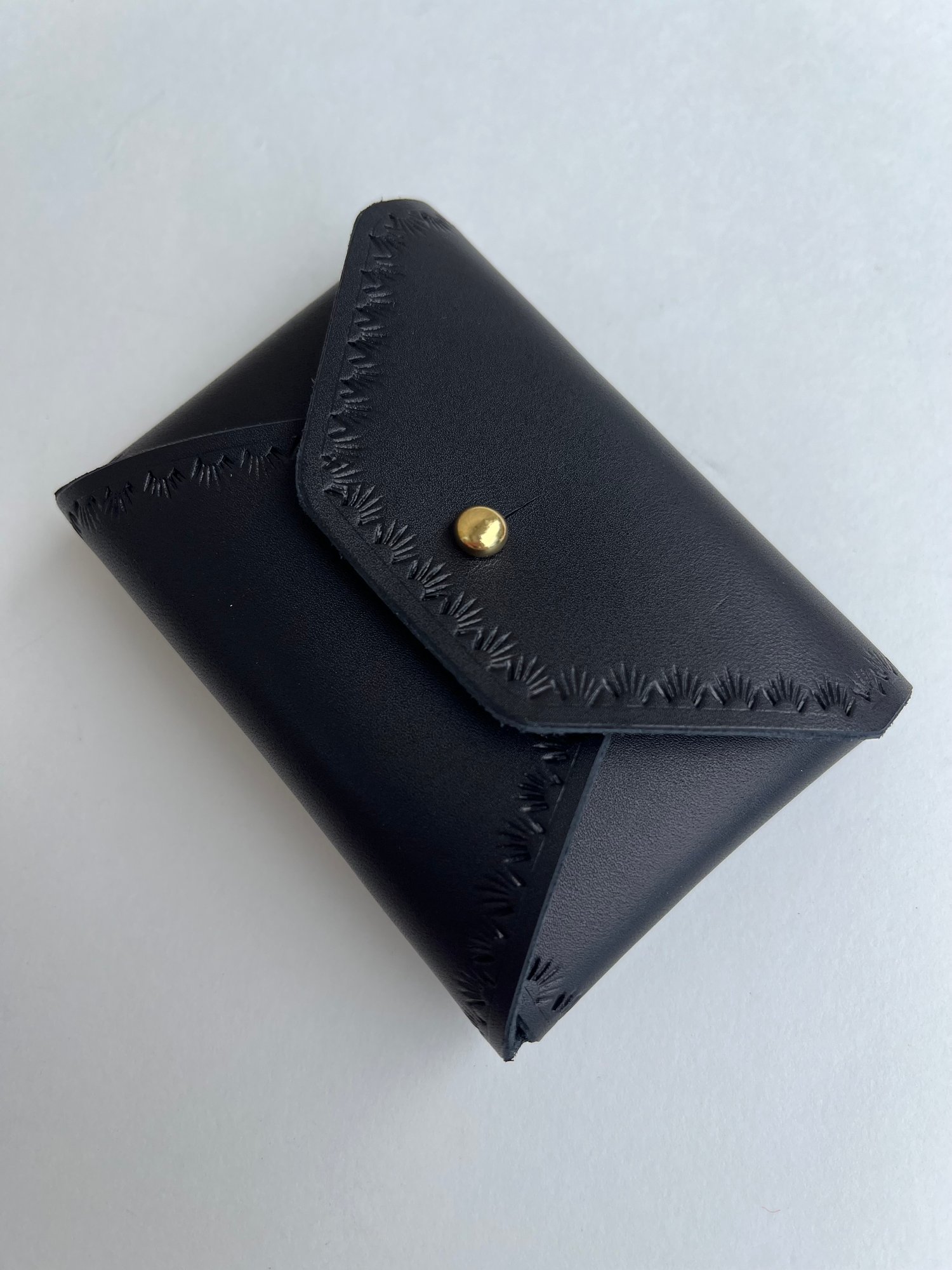 Image of Black Vachetta “No Stitch” Card Wallet 