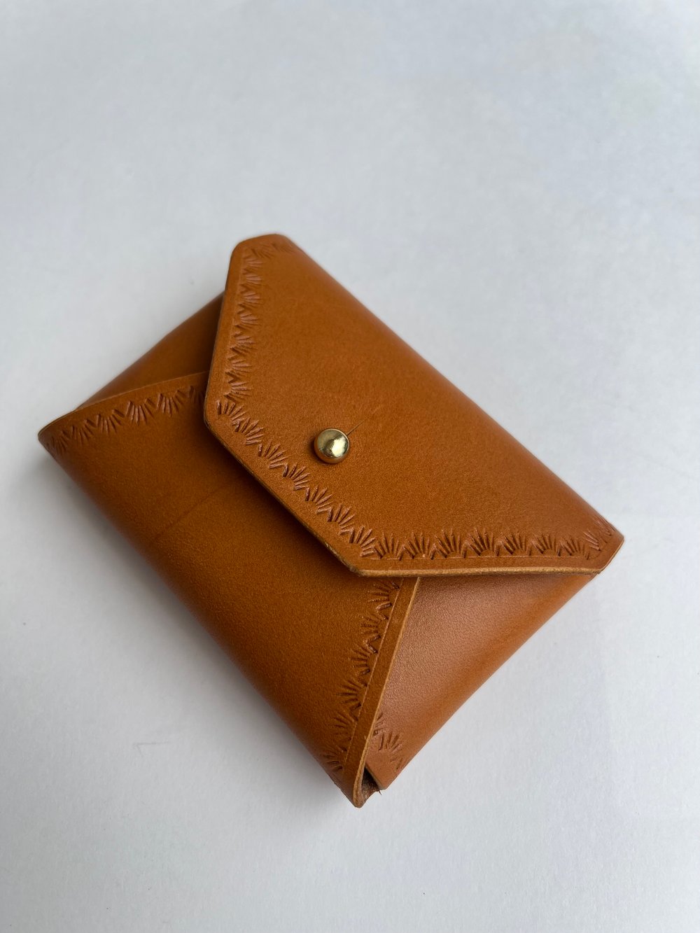 Image of Tan Vachetta “No Stitch” Card Wallet 