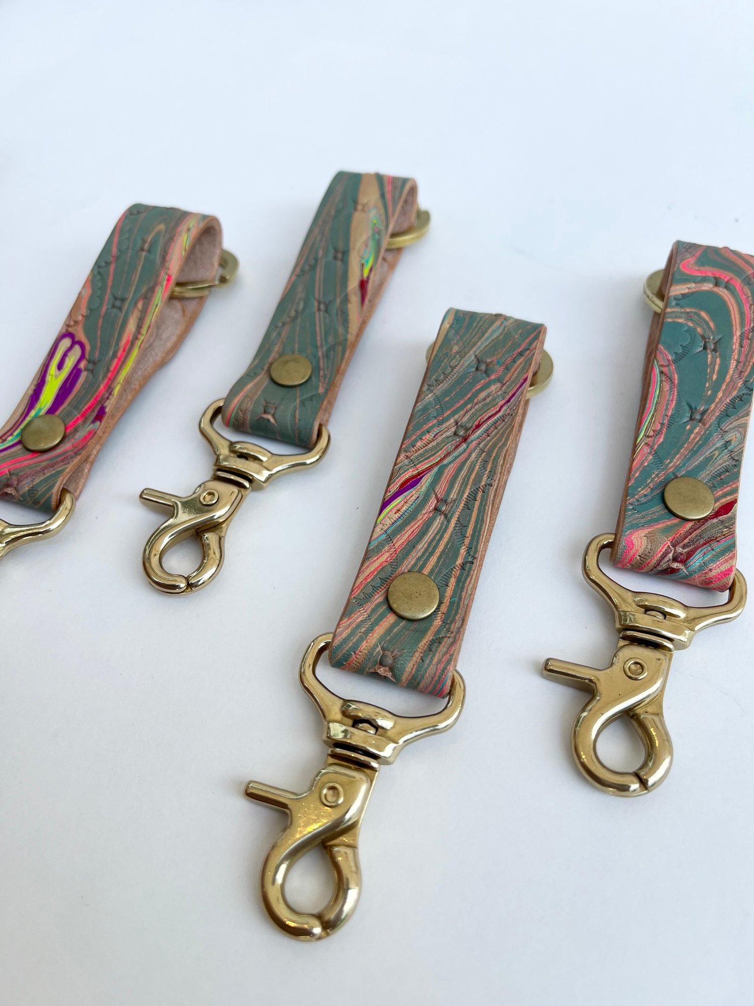 Image of Marbled Long Keychain (style #1)