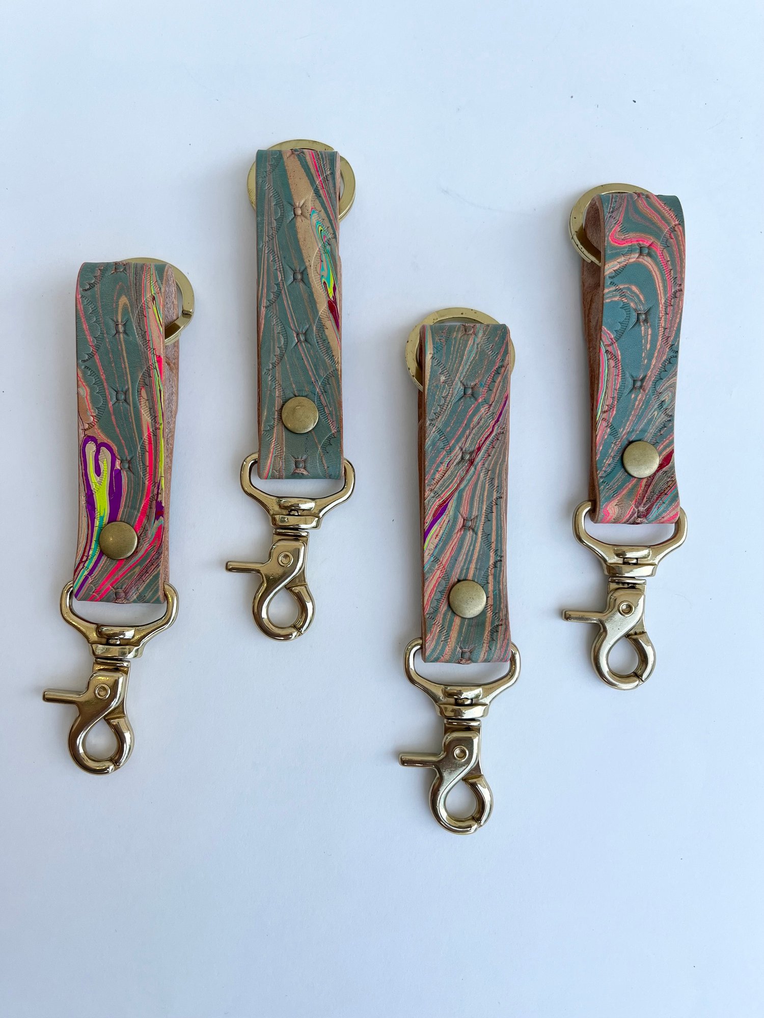 Image of Marbled Long Keychain (style #1)