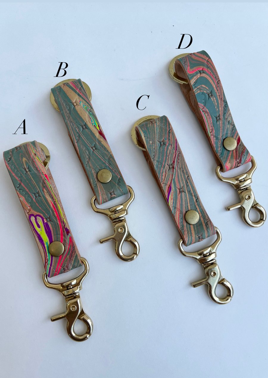 Image of Marbled Long Keychain (style #1)