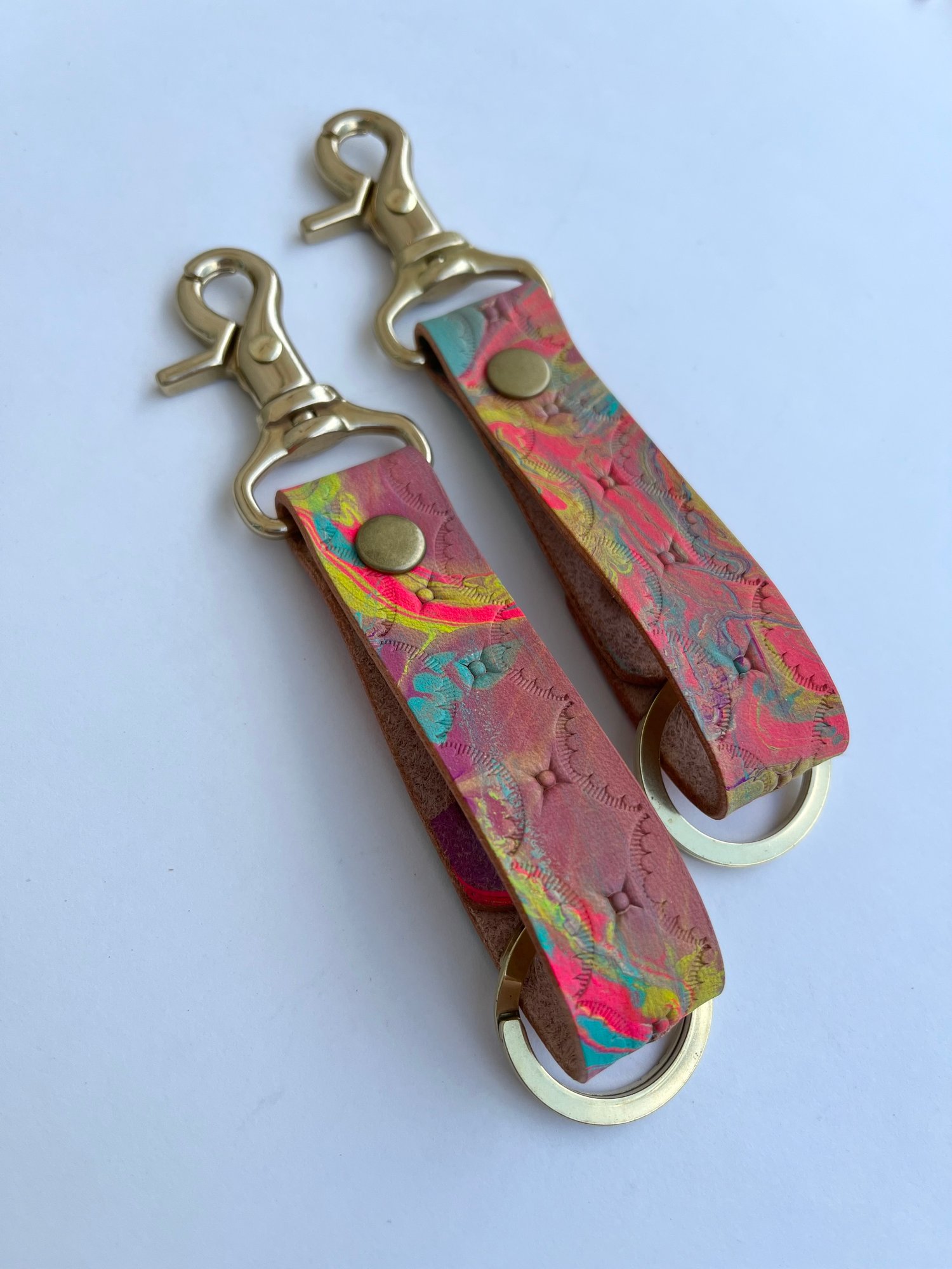 Image of Marbled Long Keychain (style #2)