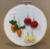 Mini Crochet Food Earrings