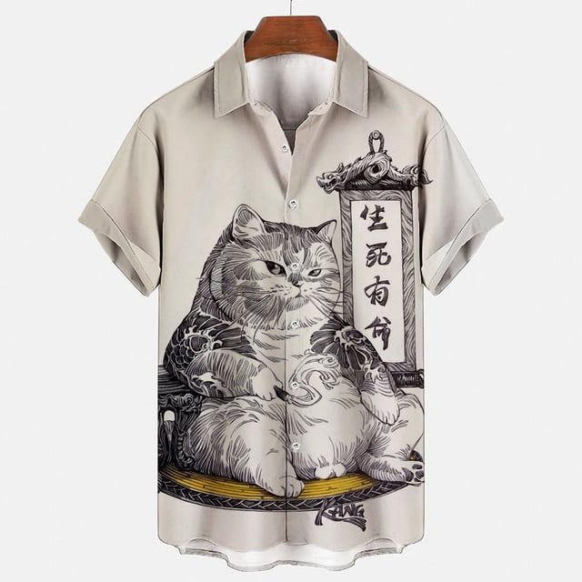 Cat Button Up Shirt
