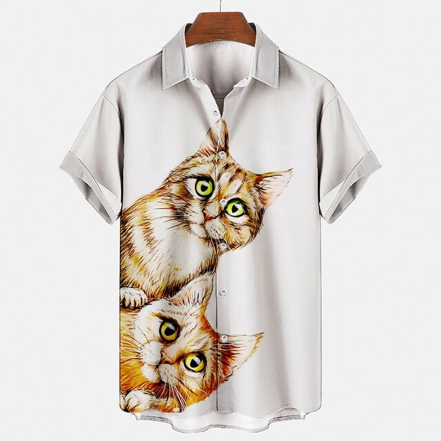 Cat Button Up Shirt