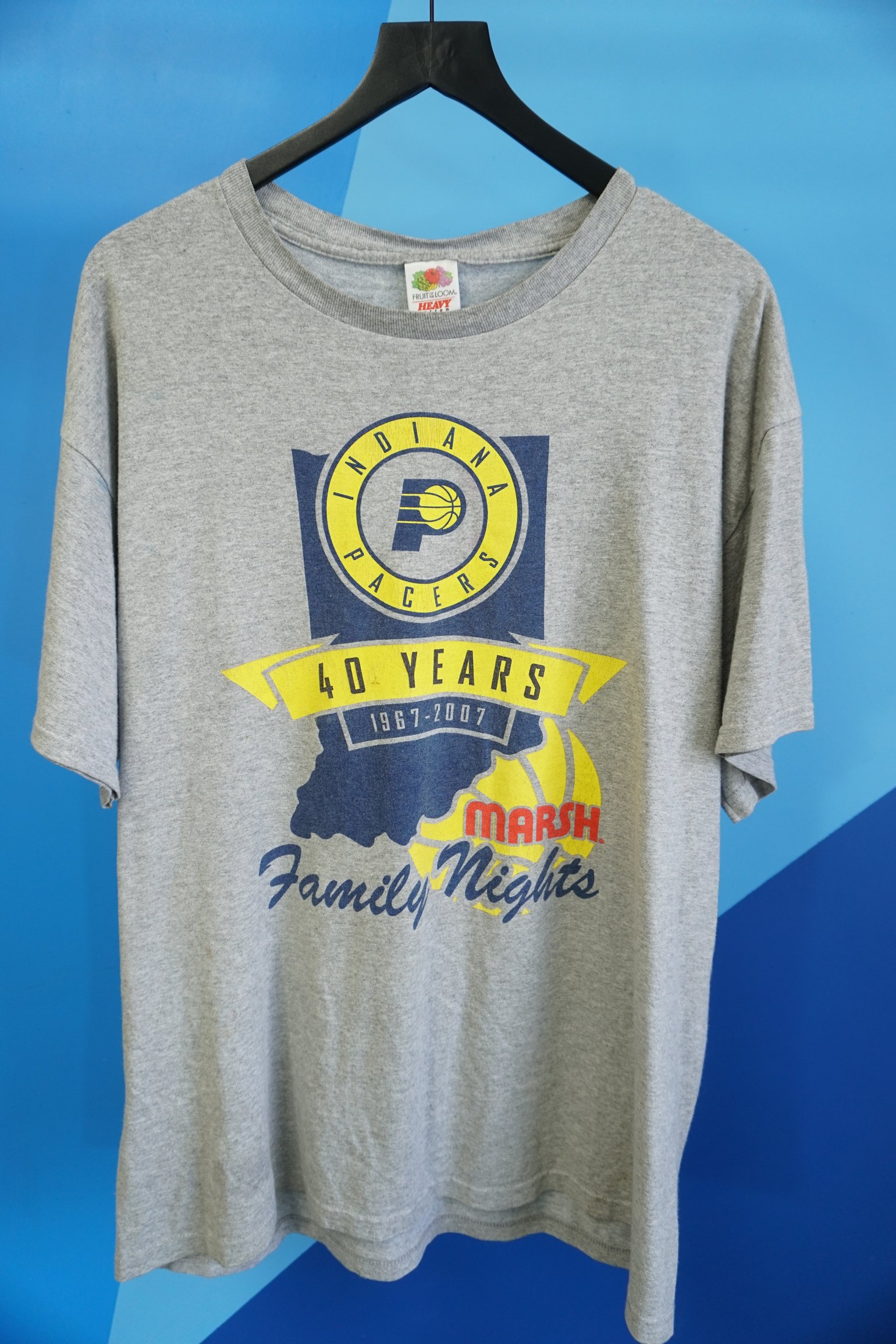 Image of (XL) Indiana Pacers 40 Year Anniversary T-Shirt