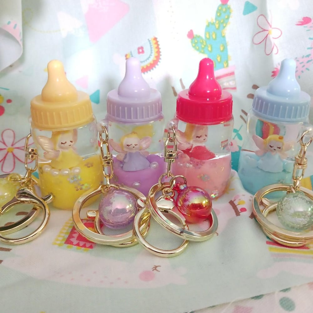 Image of Angel Baby Bottle Key Charm