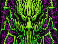 Image 2 of Lo Key - "DeathWeaver" Pullover Hoodie (Green/ Purple)