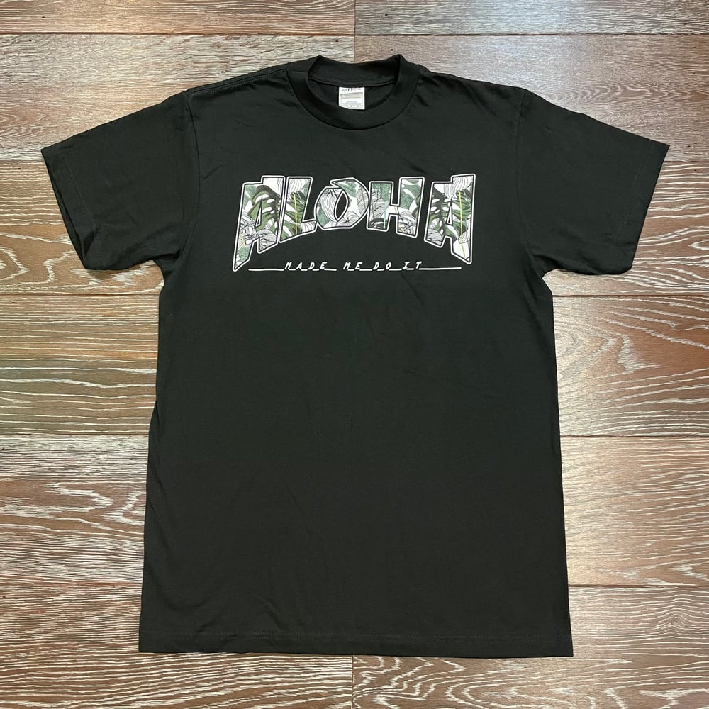 Image of Aloha Monstera Black Men's T-shirt