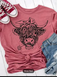 Cow Head Print Short Sleeve Crew Neck T-Shirt