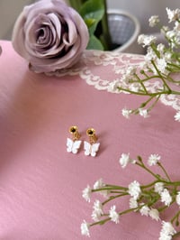 Image 1 of White Butterflies (Gold)