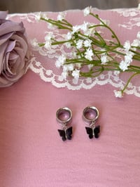 Image 1 of Black Butterflies (Silver)