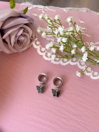 Image 2 of Black Butterflies (Silver)