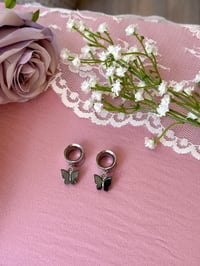 Image 3 of Black Butterflies (Silver)