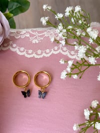 Image 1 of Black Butterflies (Gold)