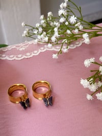 Image 2 of Black Butterflies (Gold)