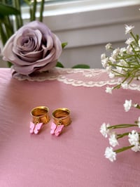 Image 2 of Dark Pink Butterflies (Gold)
