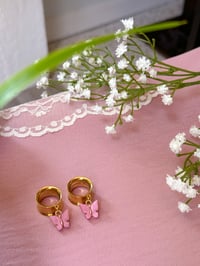 Image 3 of Dark Pink Butterflies (Gold)