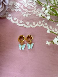 Image 1 of Light Blue Butterflies (Gold)