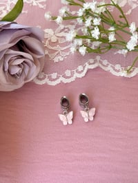 Image 1 of Baby Pink Butterflies (Silver)