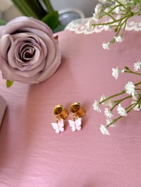 Image 1 of Light Pink Butterflies (Gold)