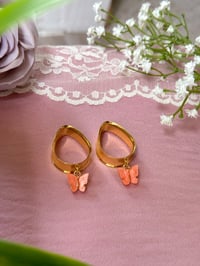 Image 1 of Sparkly Peach Butterflies (Gold)