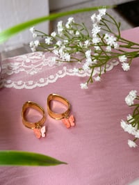 Image 3 of Sparkly Peach Butterflies (Gold)