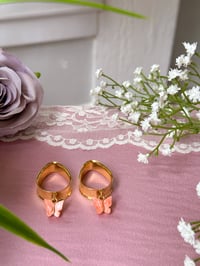 Image 4 of Sparkly Peach Butterflies (Gold)
