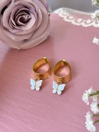 Image 2 of Sparkly Baby Blue Butterflies (Gold)