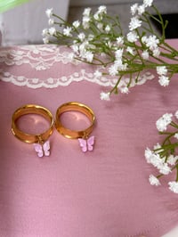 Image 1 of Sparkly Pastel Purple Butterflies (Gold)