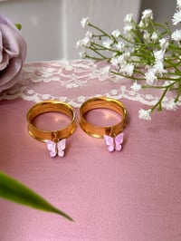 Image 4 of Sparkly Pastel Purple Butterflies (Gold)