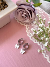 Image 2 of White Butterflies (Silver)