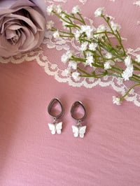 Image 1 of White Butterflies (Silver)