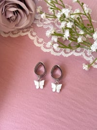 Image 3 of White Butterflies (Silver)