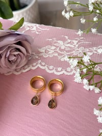 Image 2 of Smoky Glass Angel Tears (Gold)