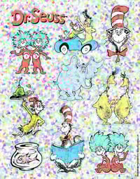 Eureka Back to School Dr. Seuss Glitter Classroom Stickers for Kids and Teachers