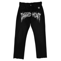 JAGGED BLACK DENIM JEANS