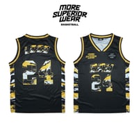 Image 1 of Black & grey tiger camo basketball set