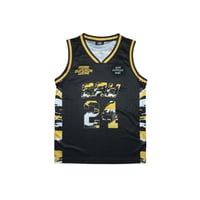 Image 3 of Black & grey tiger camo basketball set