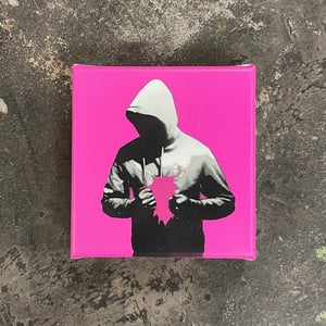 Image of "Inner Void" Unique 1/1 Mini Canvas (pink rock)