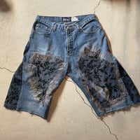 Image 1 of TNG Mesh Stitch Jean Shorts