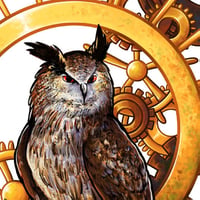 Image 1 of Clockwork Owl Magnet