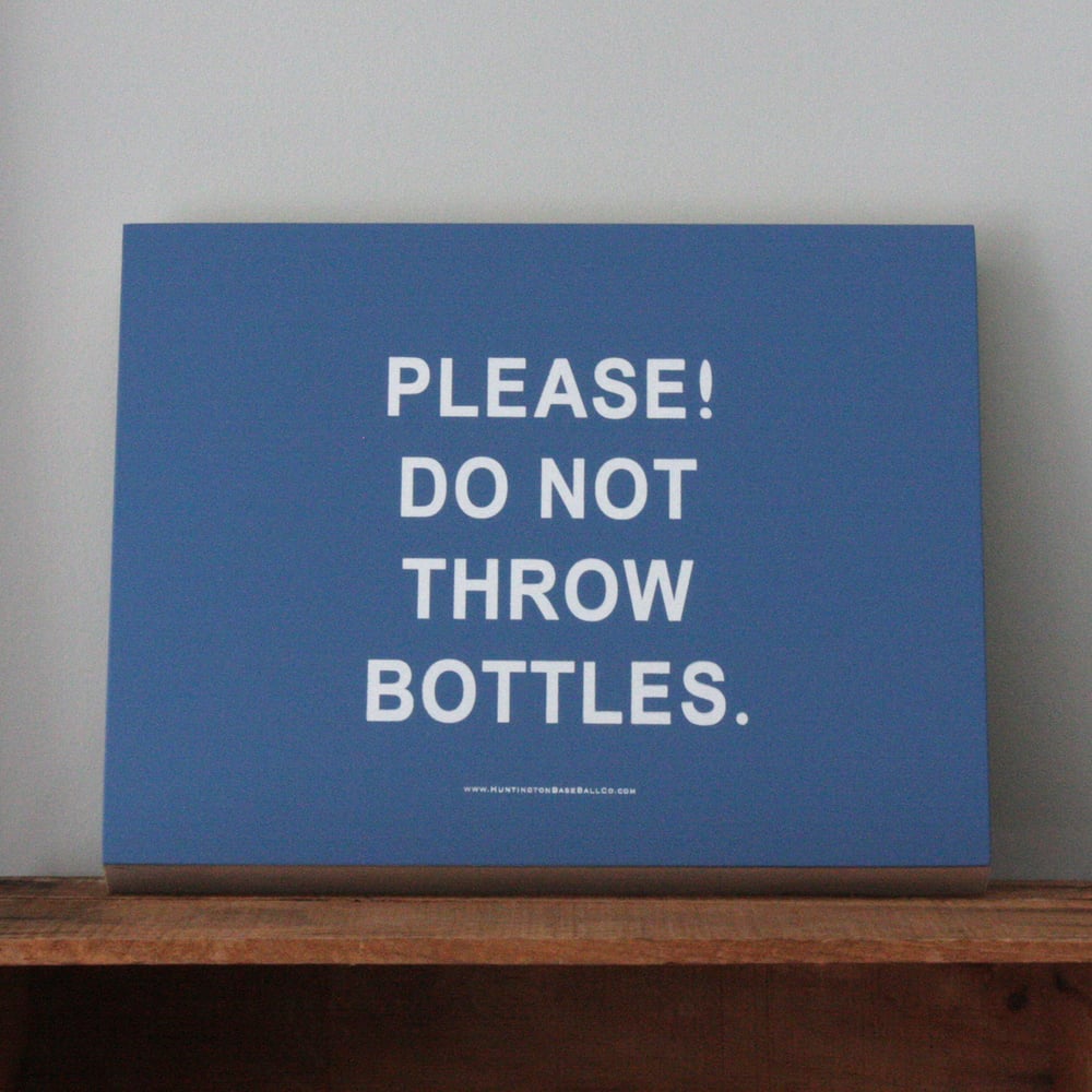 Image of Please! Do Not Throw Bottles. Art Panel