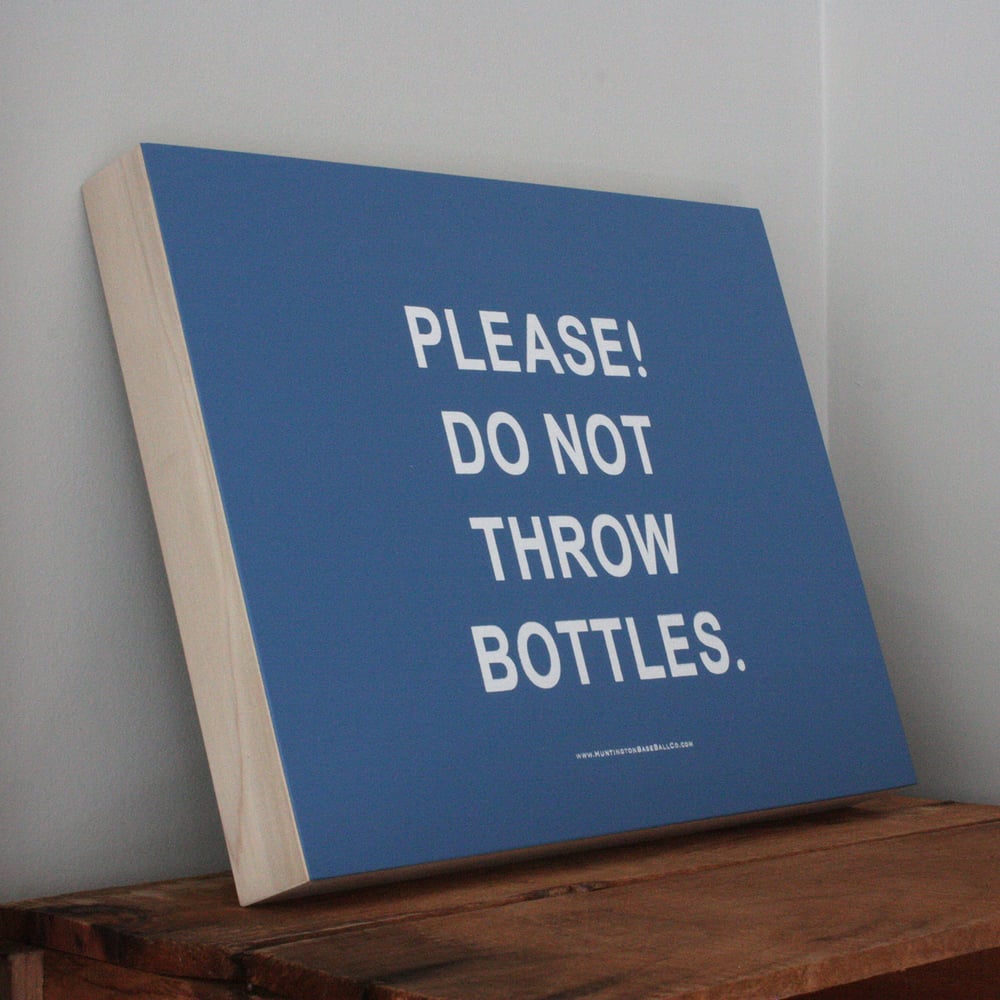 Image of Please! Do Not Throw Bottles. Art Panel
