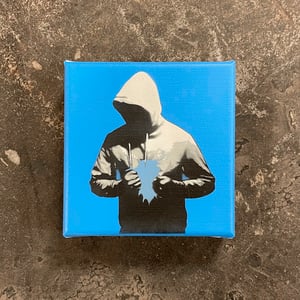 Image of "Inner Void" Unique 1/1 Mini Canvas (sky blue)