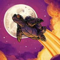 Image 1 of Space Turtle Magnet