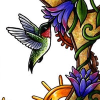 Image 1 of Clockwork Hummingbird Print