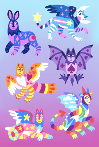 Image 3 of Pride Beasts Sticker Sheet